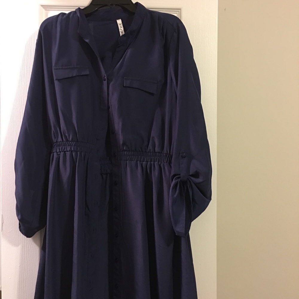 Button down 3/4 Sleeve Dress